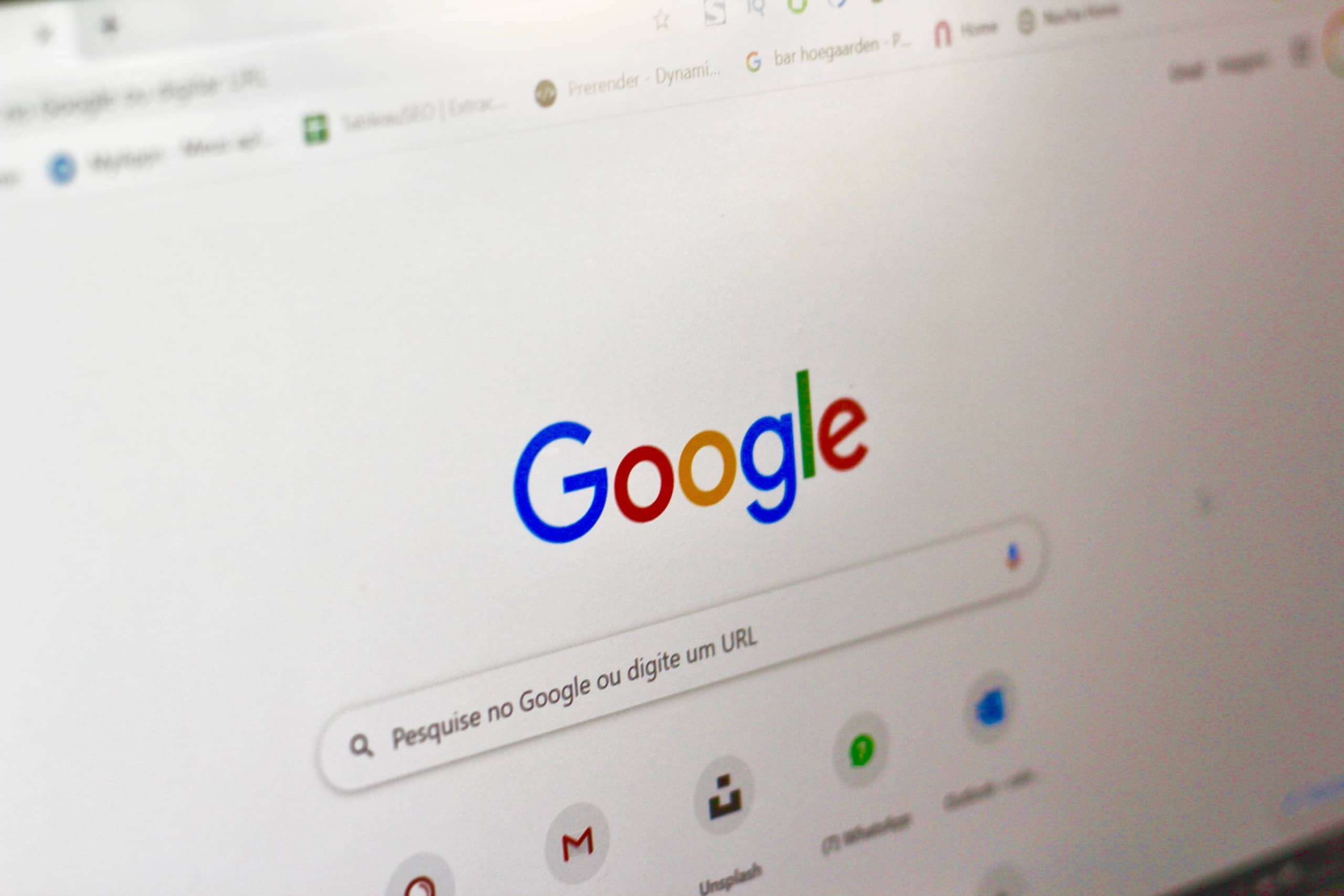 Laptop showing a search results page